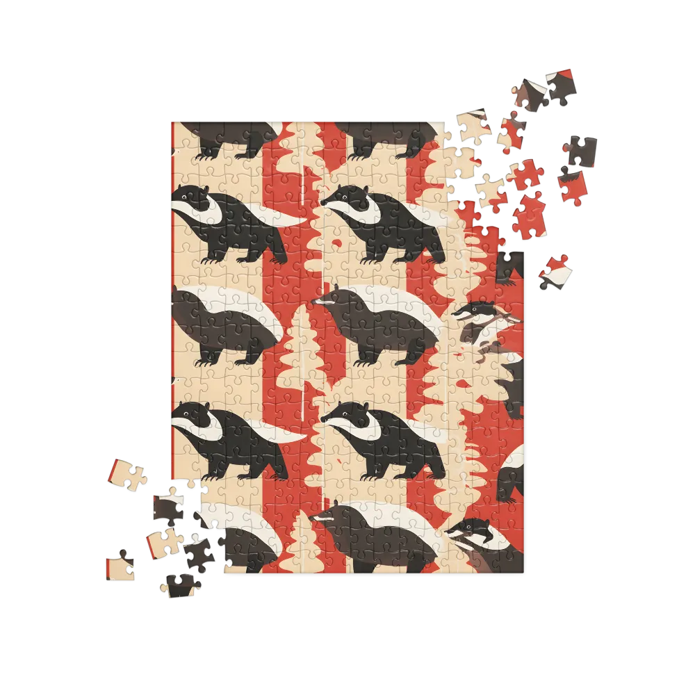 Wildlife Pattern: The Badger Tale | Jigsaw Puzzle | 252/520 pieces