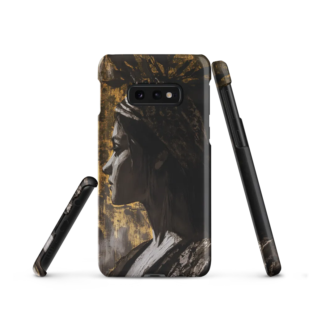 Golden Elegance: A Modern Profile Portrait
