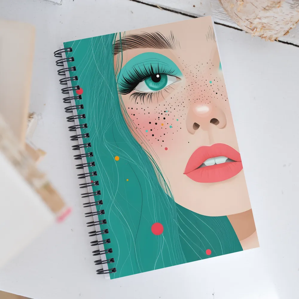 A Playful Portrait: Turquoise Temptation | Spiral Notebook