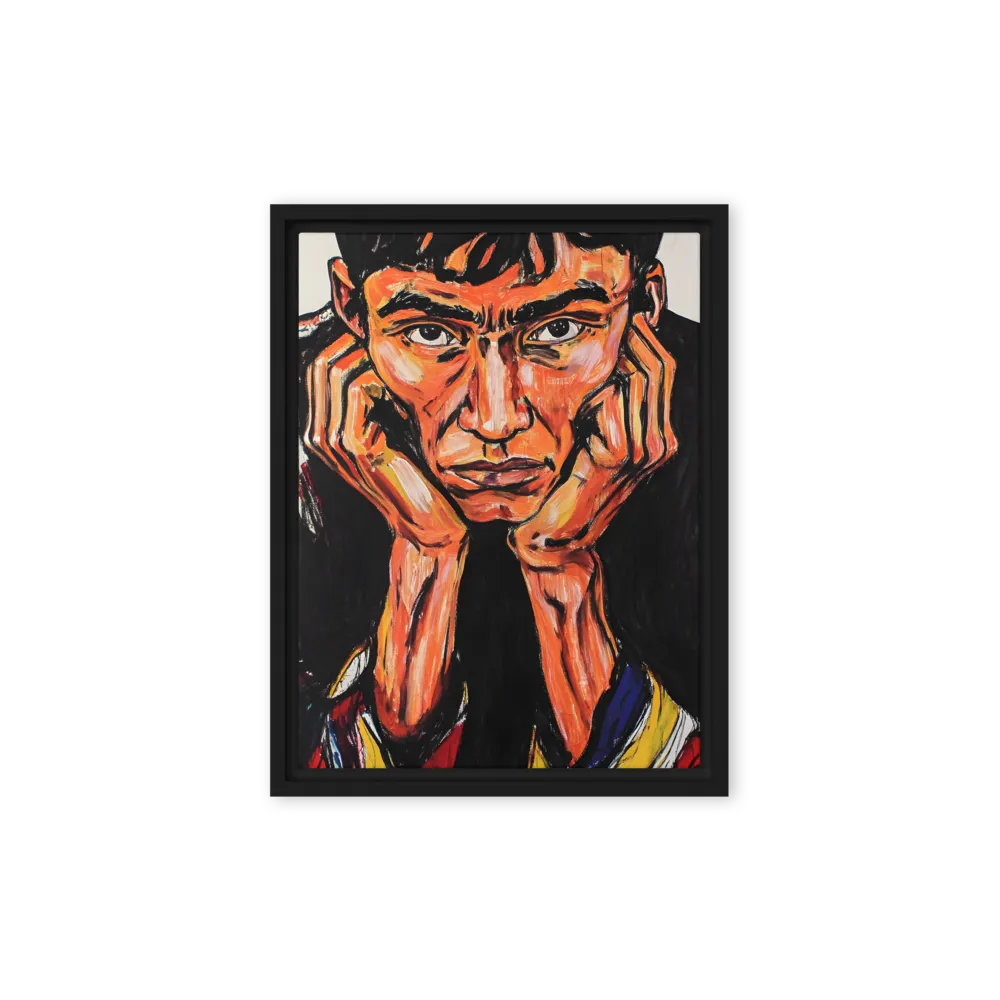 Contemplative Intensity: An Expressionist Portrait