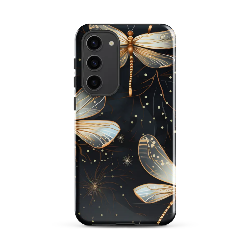 Ethereal Dance: Dragonflies in a Midnight Garden