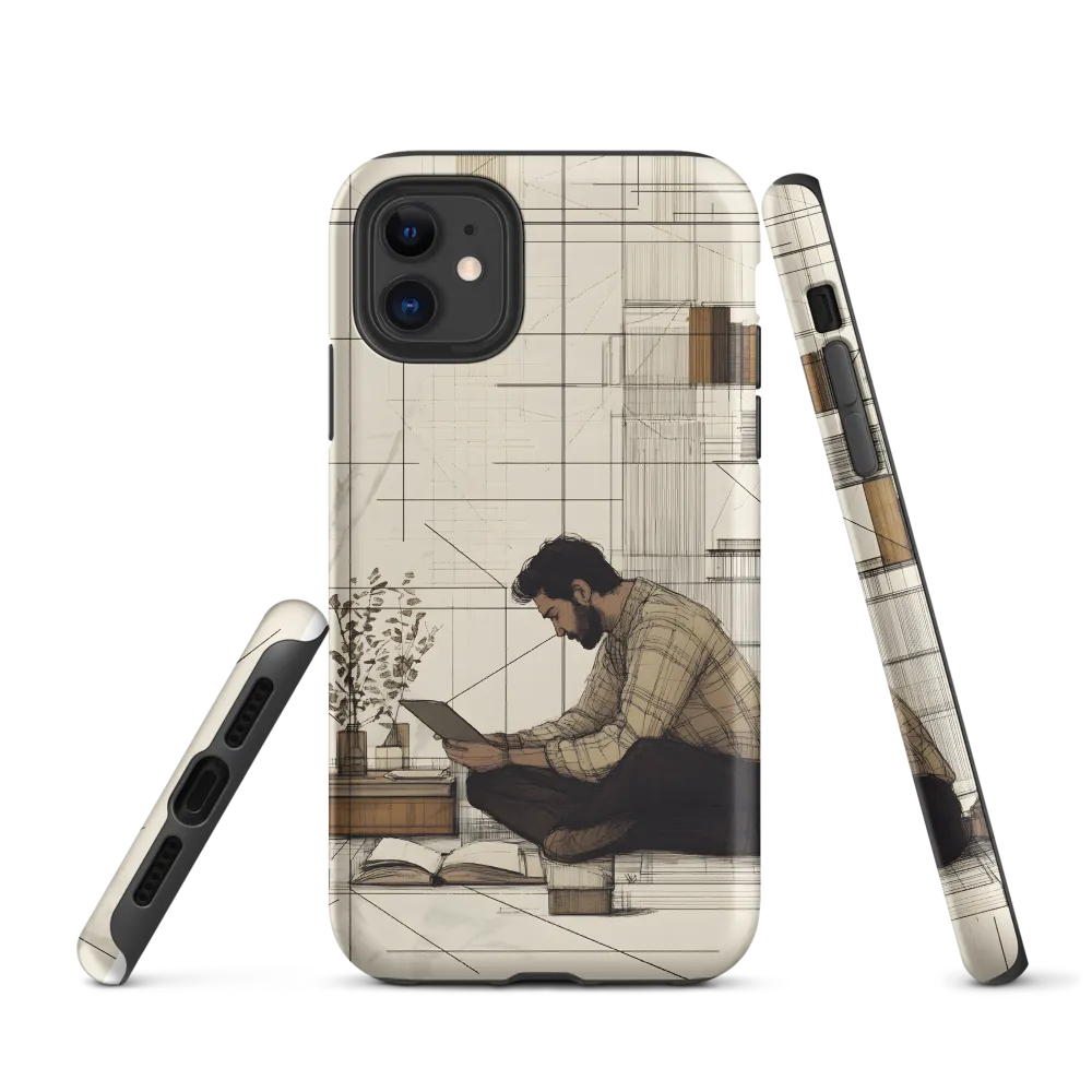 Quiet Reflections in Line | Phone Case |  11 | Tough Case | Matte