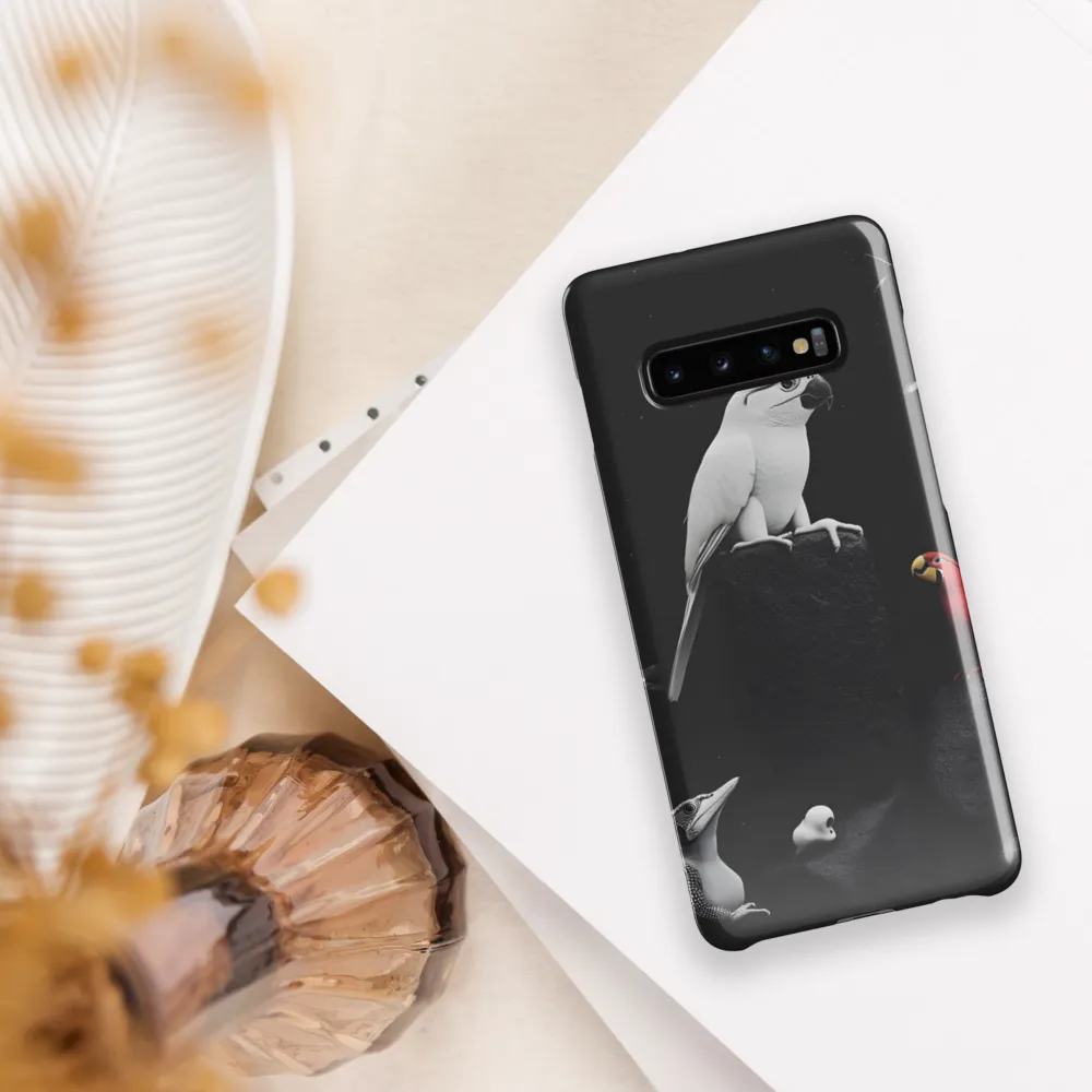 Harmony in Monochrome: A Surreal Assembly of Nature | Phone Case |  S10 Plus | Snap Case | Glossy