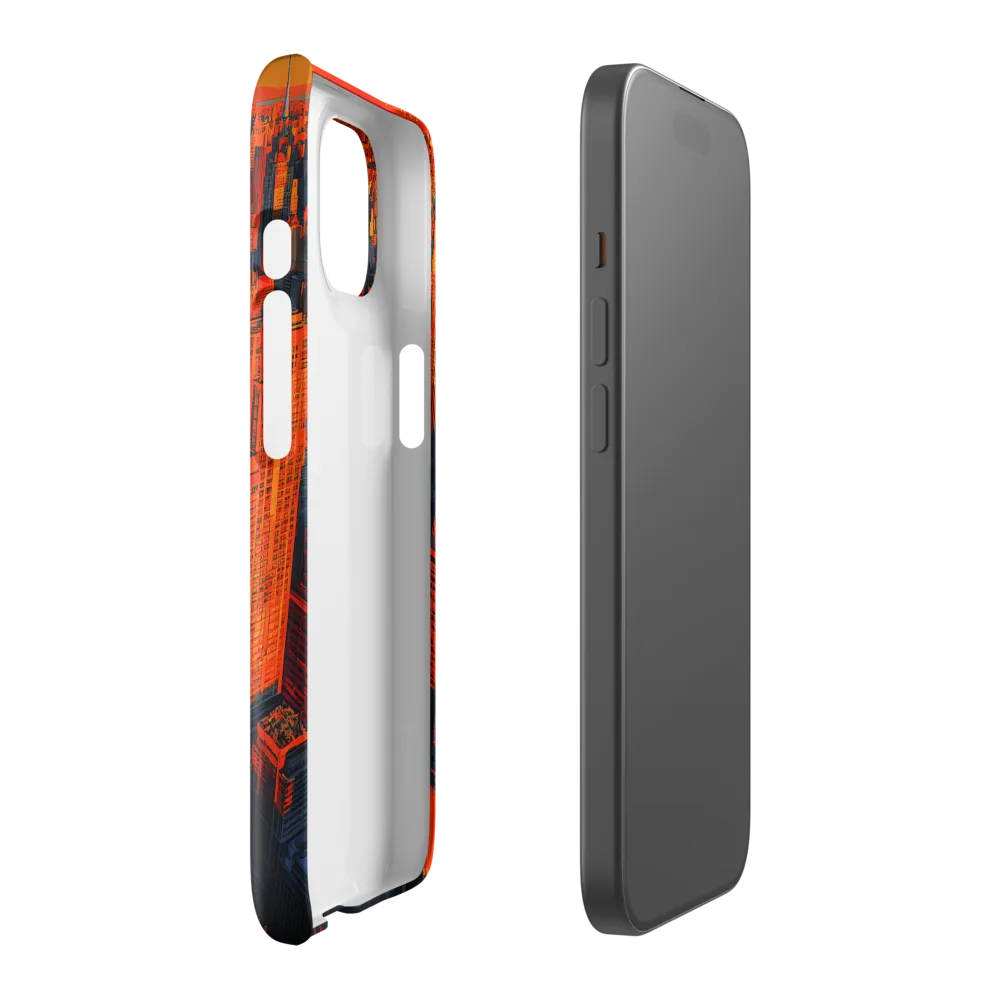 Urban Dawn: A Digital Ode to Skyscrapers | Phone Case |  15 | Snap Case | Glossy