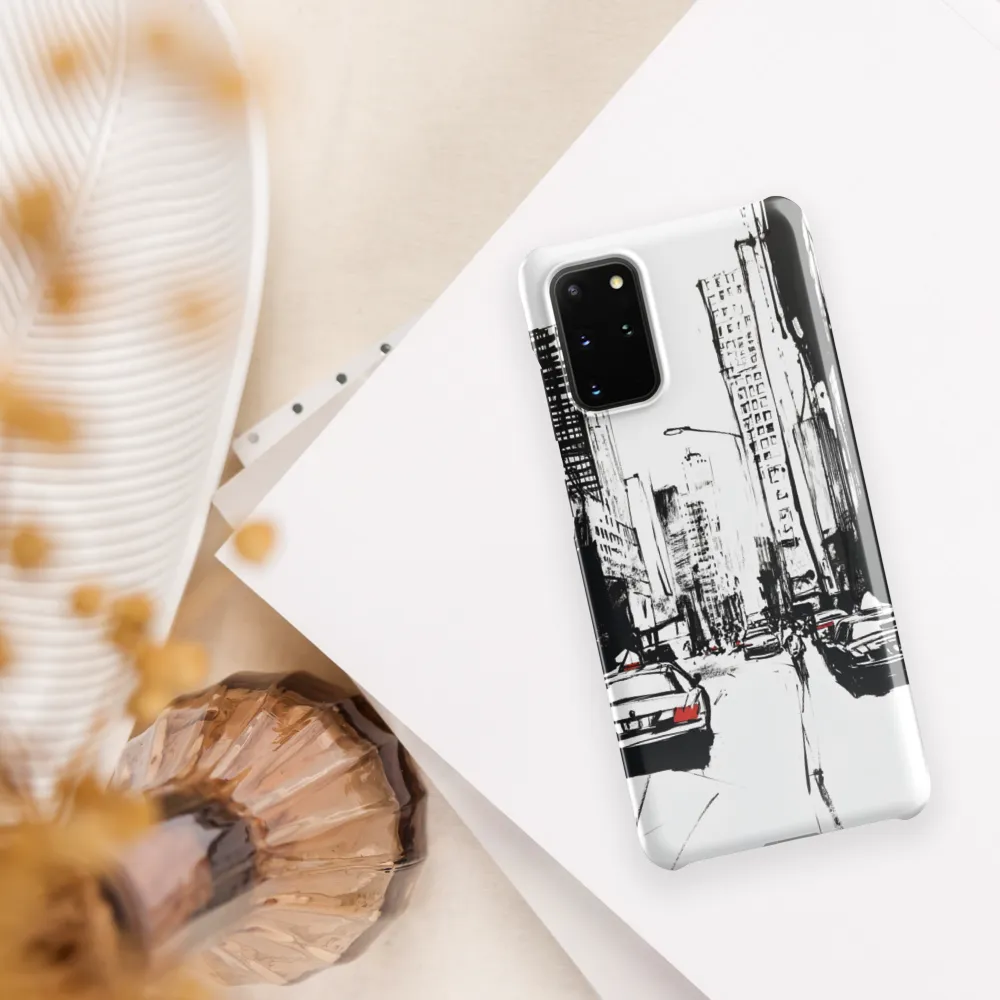 Urban Pulse: A Monochromatic Journey | Phone Case |  S20 Plus | Snap Case | Glossy