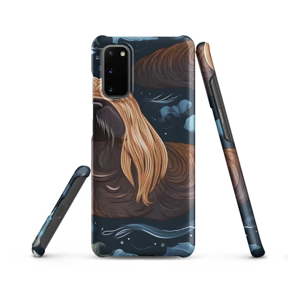 Whimsical Walruses in Deep Blue