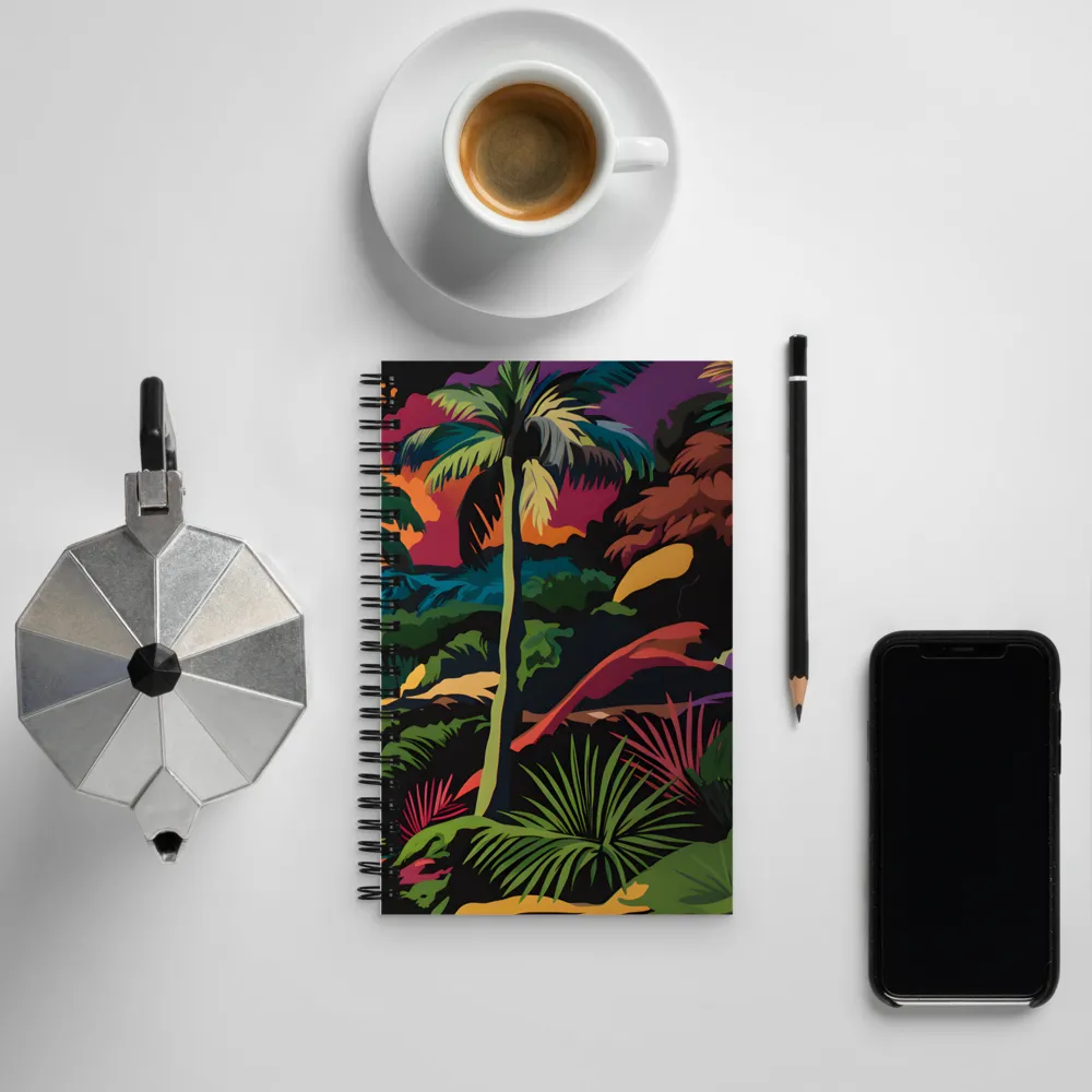 Tropical Sunset Escape | Spiral Notebook