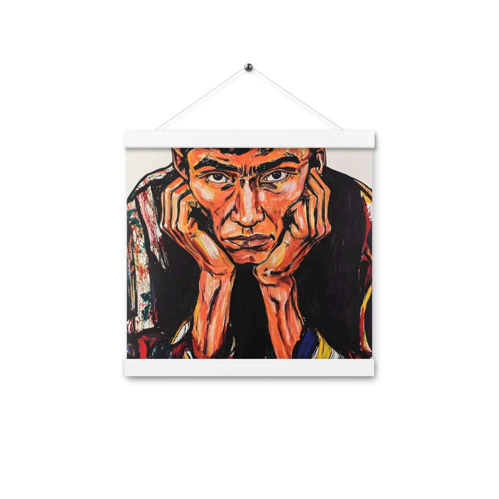 Contemplative Intensity: An Expressionist Portrait