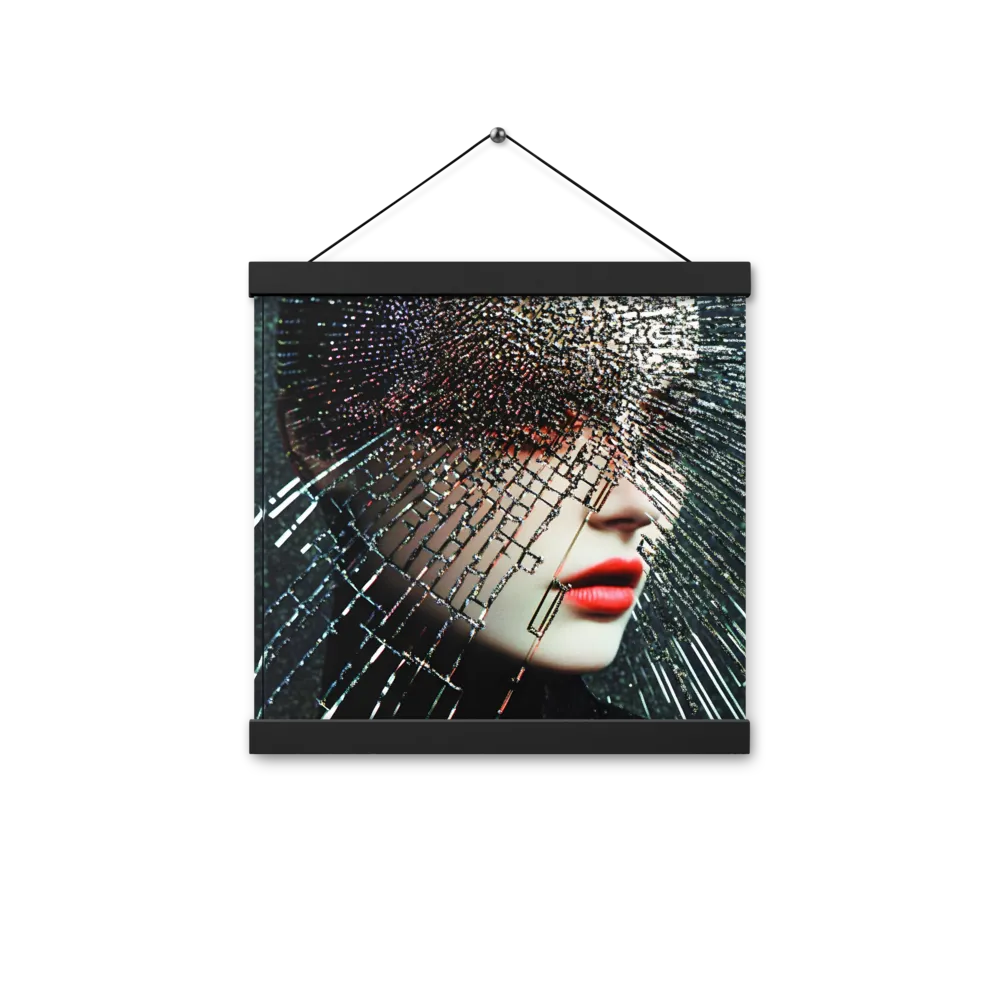 Fractured Identity | Poster With Black Wood Hanger | 12″×12″