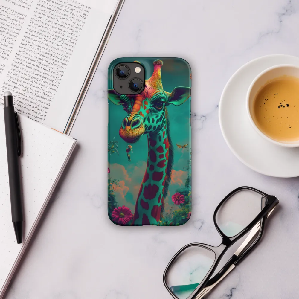 Whimsical Giraffe Among Blossoms