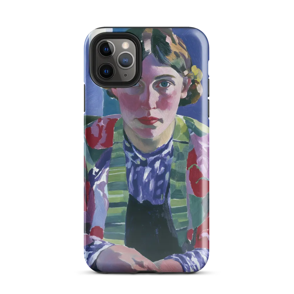 Vibrant Gaze: A Modernist Portrait | Phone Case |  11 Pro Max | Tough Case | Glossy