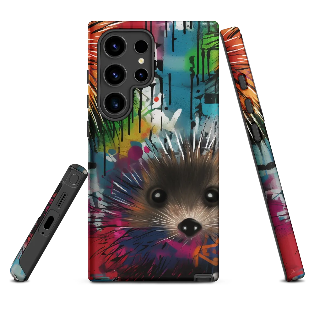 Whimsical Hedgehogs in a Kaleidoscopic Wonderland | Phone Case |  S24 Ultra | Tough Case | Matte