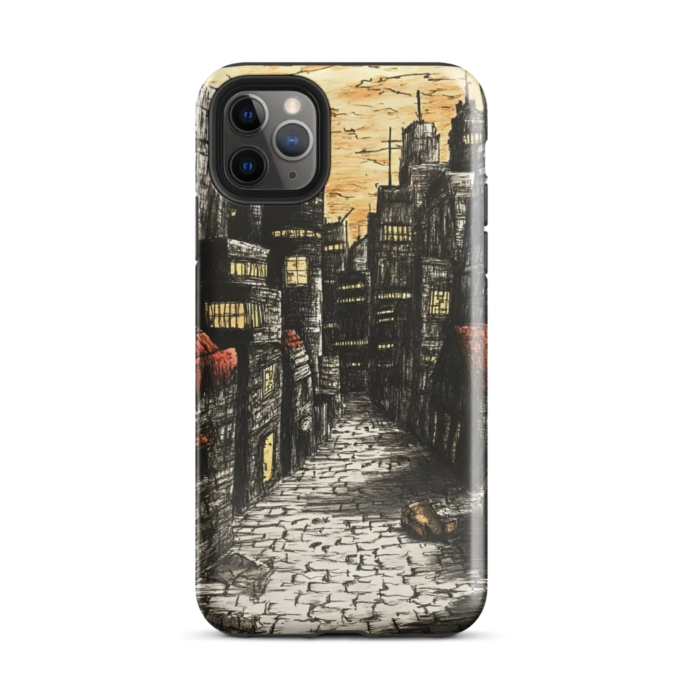 Urban Twilight: A Desolate Cityscape | Phone Case |  11 Pro Max | Tough Case | Glossy