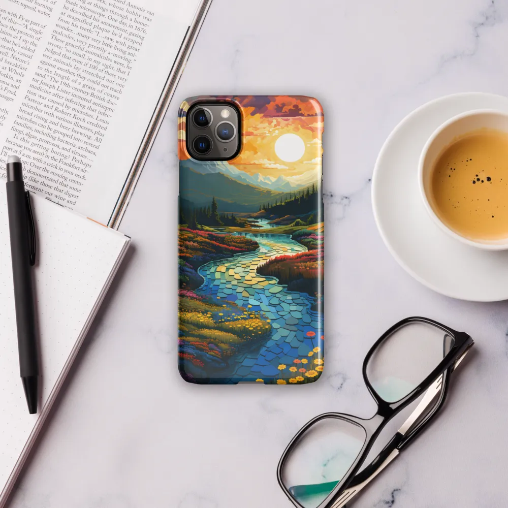 Serenity in Sunset: A Winding River's Embrace | Phone Case |  11 Pro Max | Snap Case | Glossy