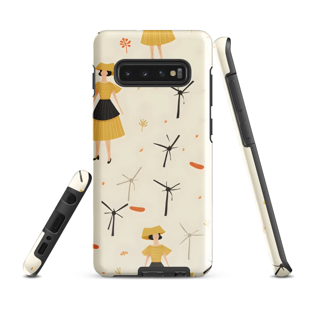 Whimsical Patterns of Nature and Femininity | Phone Case |  S10 Plus | Tough Case | Glossy