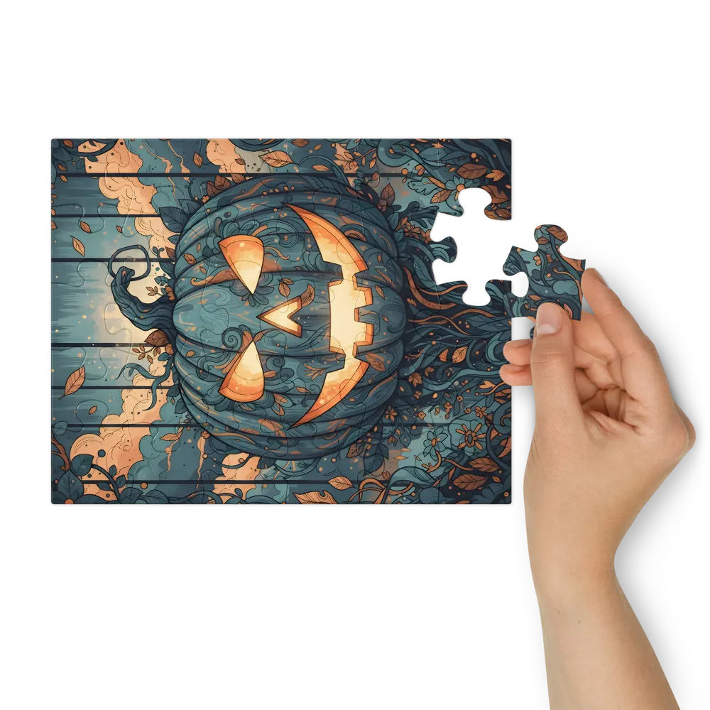 Botanical Jack-o'-Lantern 
 Jigsaw Puzzle in Tin Box