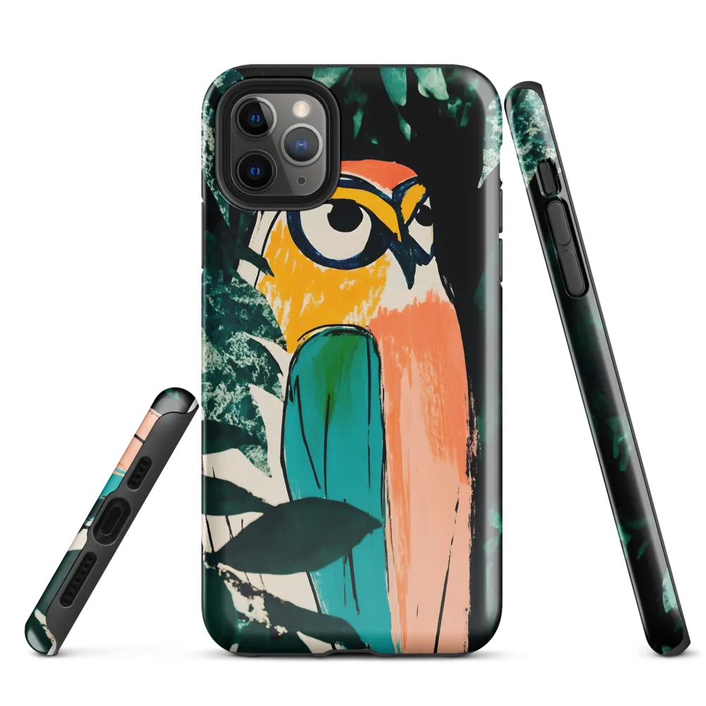 Camouflaged Majesty: The Abstract Owl | Phone Case |  11 Pro Max | Tough Case | Glossy