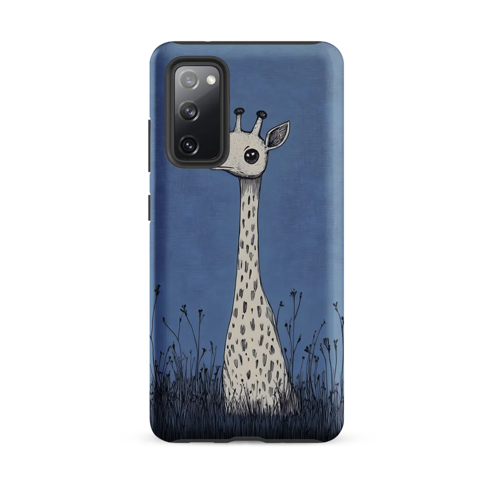 Whimsical Giraffe in Blue