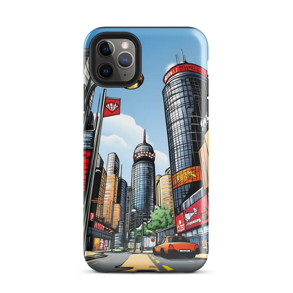 Urban Pulse: A Comic Cityscape | Phone Case |  11 Pro Max | Tough Case | Glossy