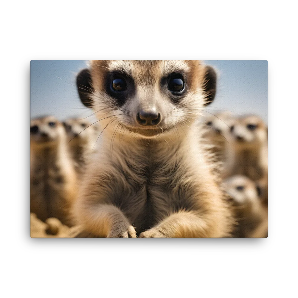 Curious Stance: The Meerkat's Gaze | Thin Canvas | 18″×24″