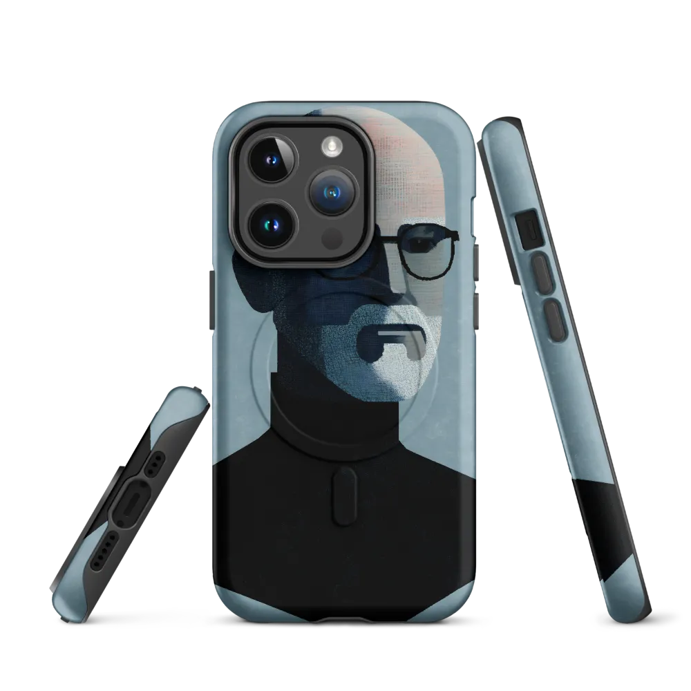 Minimalist Portrait of a Modern Man | Phone Case |  14 Pro | MagSafe® Tough Case | Matte