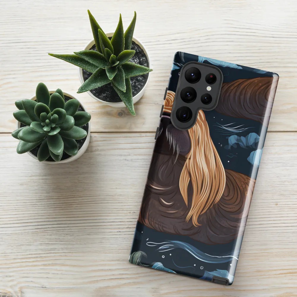 Whimsical Walruses in Deep Blue