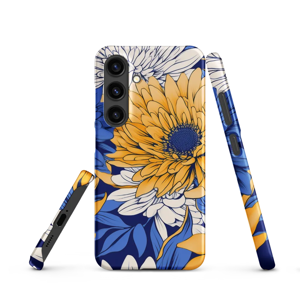 Floral Harmony in Blue and Yellow