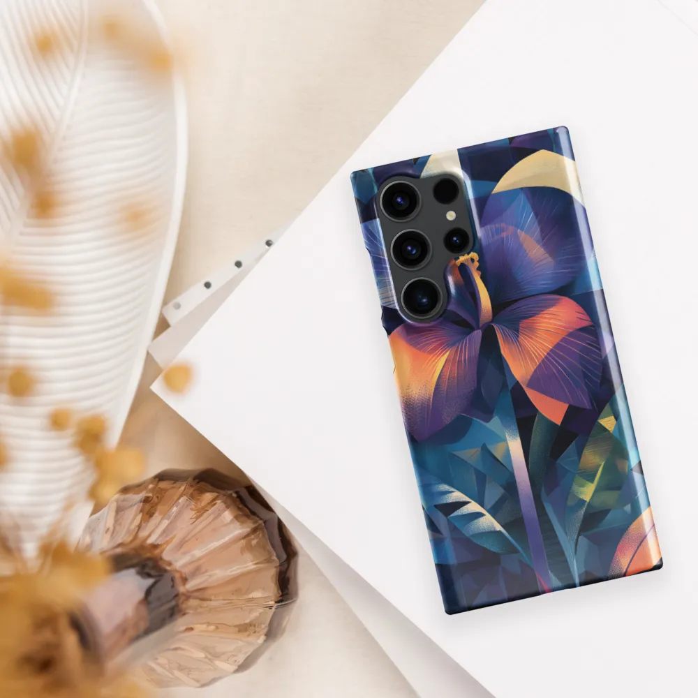Iridescent Orchid in Geometric Night