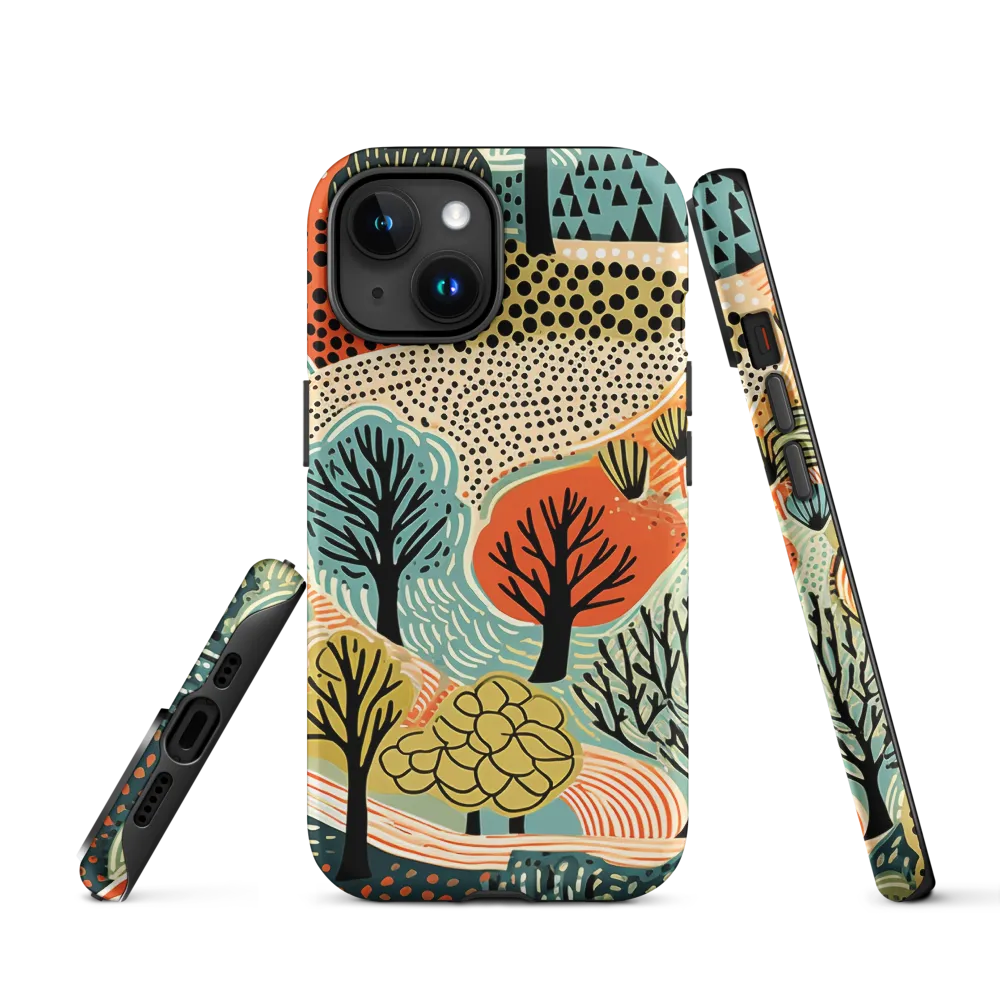 Whimsical Forest Patterns | Phone Case |  15 | Tough Case | Matte