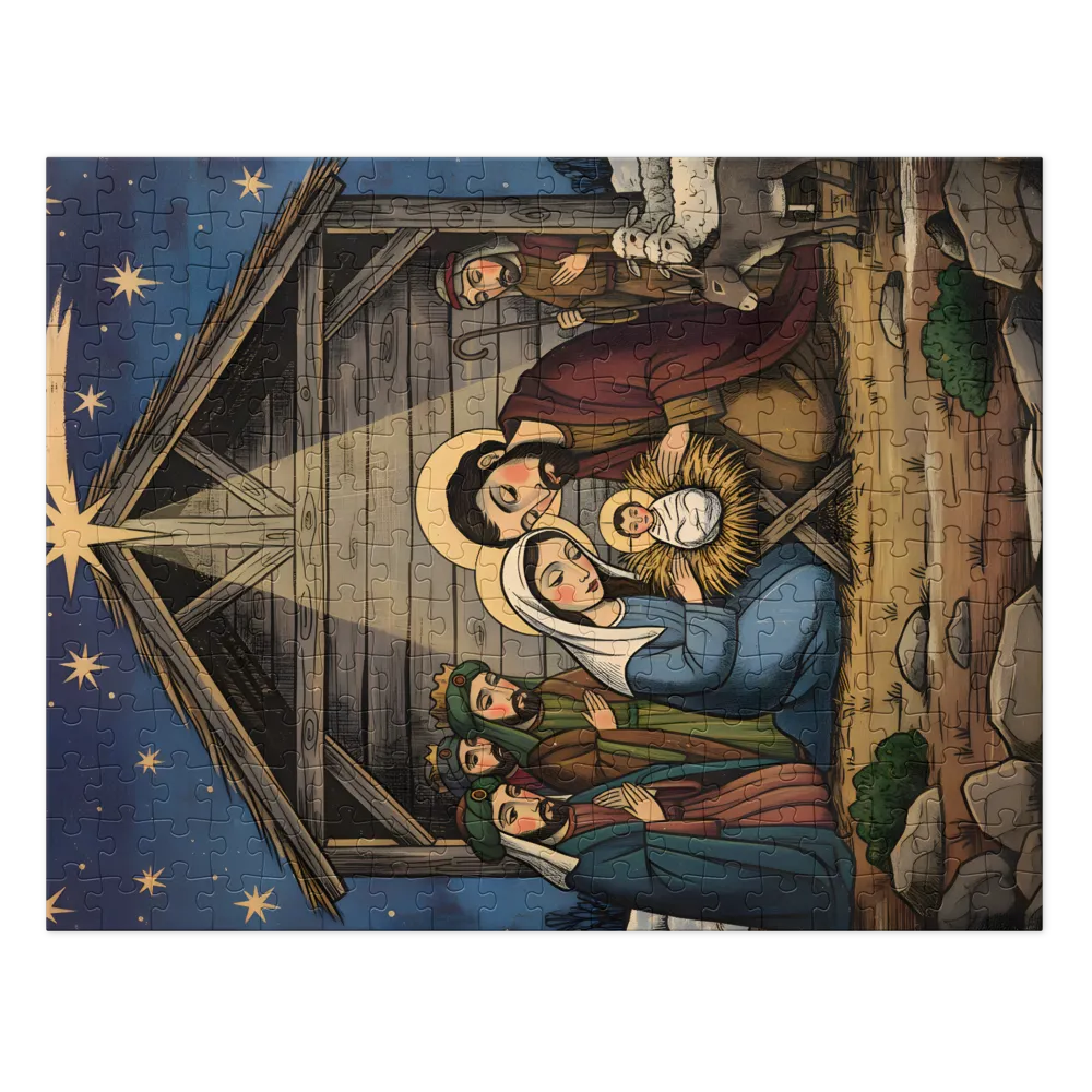 The Sacred Nativity 
 Jigsaw Puzzle in Tin Box