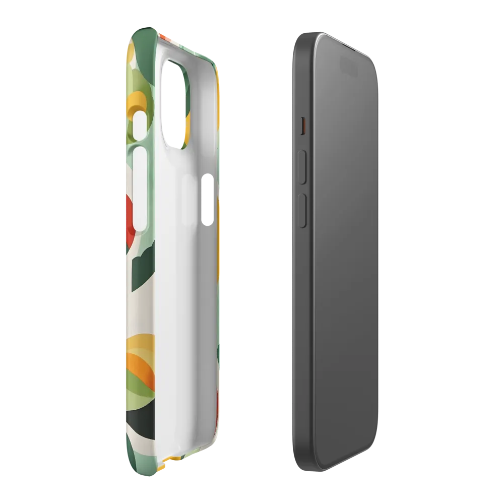Harmony in Shapes: A Playful Abstract Design | Phone Case |  15 | Snap Case | Matte