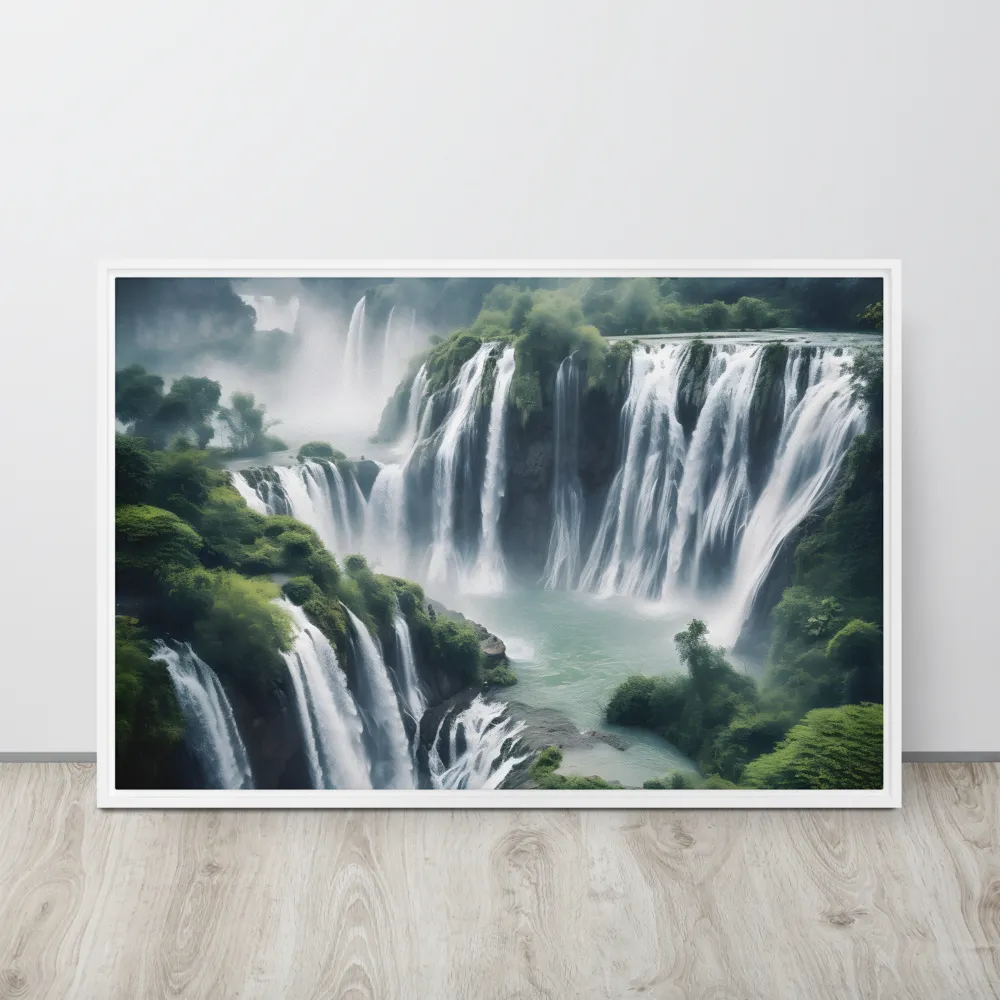 Whispers of the Cascades | Canvas with White Frame | 24″×36″