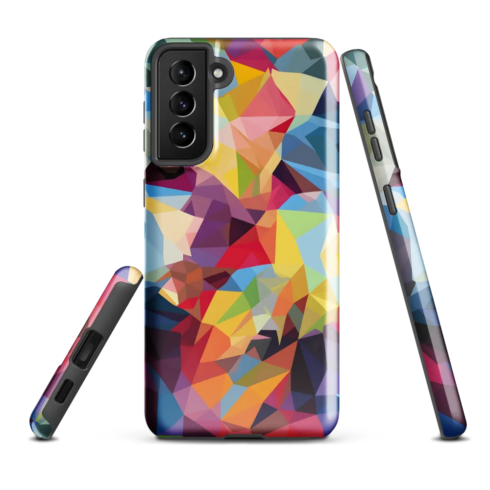 Playful Geometry: The Bear's Face | Phone Case |  S21 Plus | Tough Case | Glossy