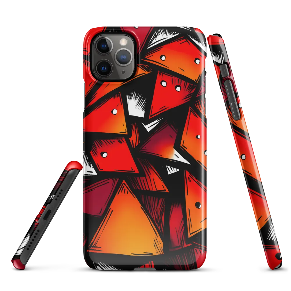 Dynamic Geometry of Red and Orange | Phone Case |  11 Pro Max | Snap Case | Glossy