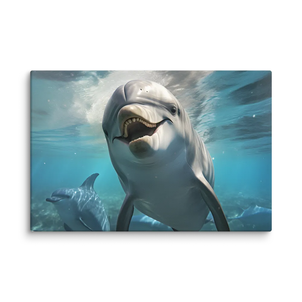 Beneath the Waves: A Dolphin's Dance