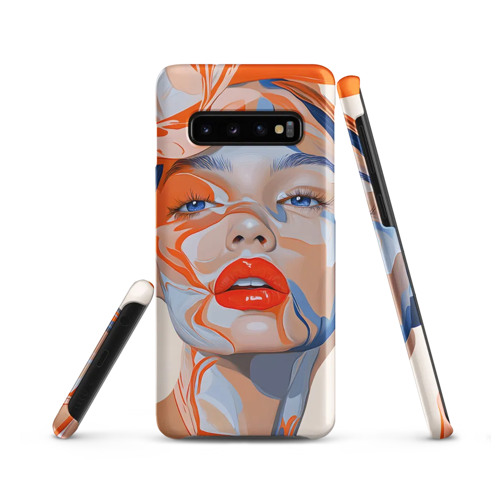 Chromatic Veils — Portrait in Orange and Blue
