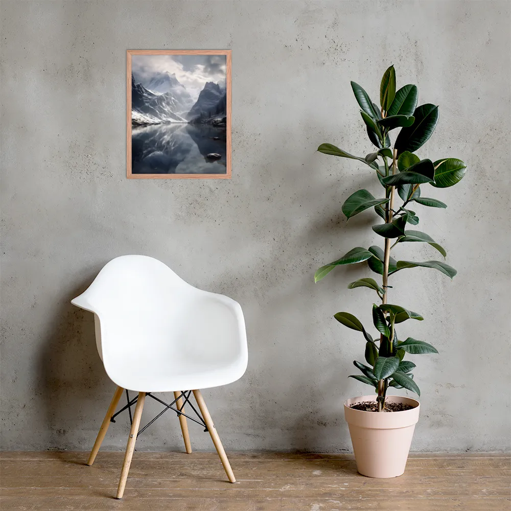 Echoes of Tranquility | Poster with Red oak Frame | 16″×20″
