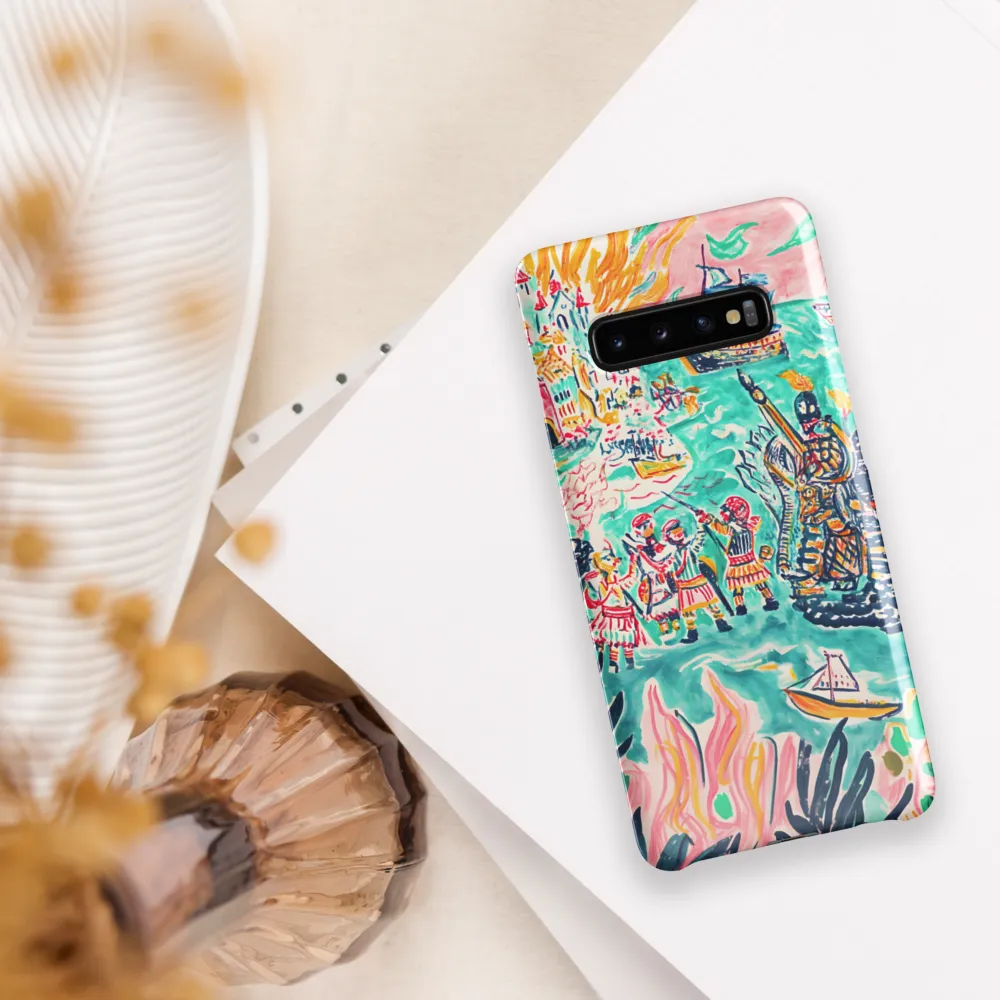 Battle on the Fiery Sea | Phone Case |  S10 Plus | Snap Case | Glossy