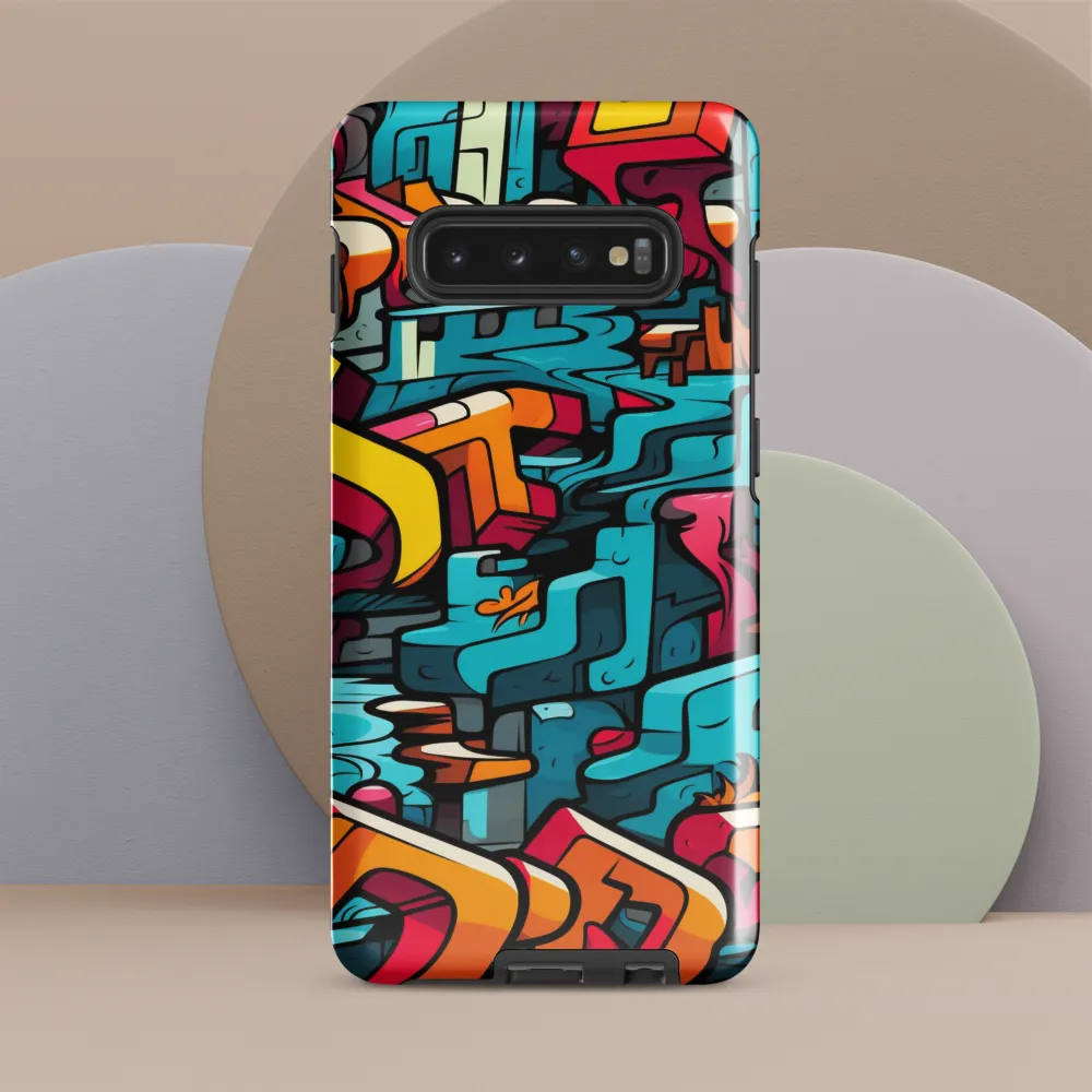 Urban Flow: A Graffiti Odyssey | Phone Case |  S10 Plus | Tough Case | Glossy