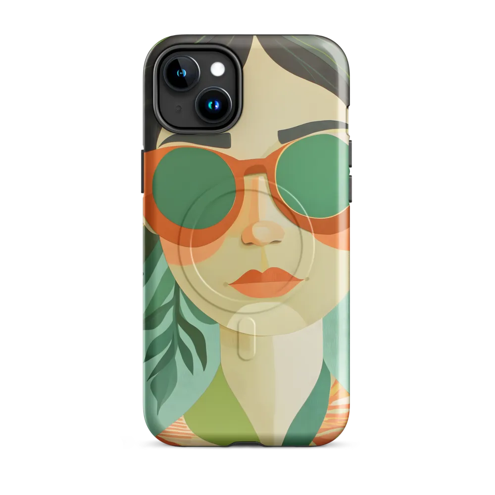 Bold Serenity: A Modern Portrait | Phone Case |  15 Plus | MagSafe® Tough Case | Glossy