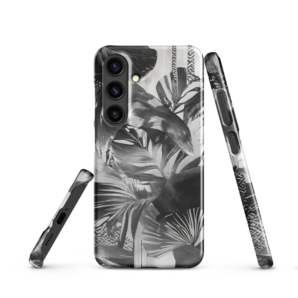 Monochrome Serenity in Tropical Foliage