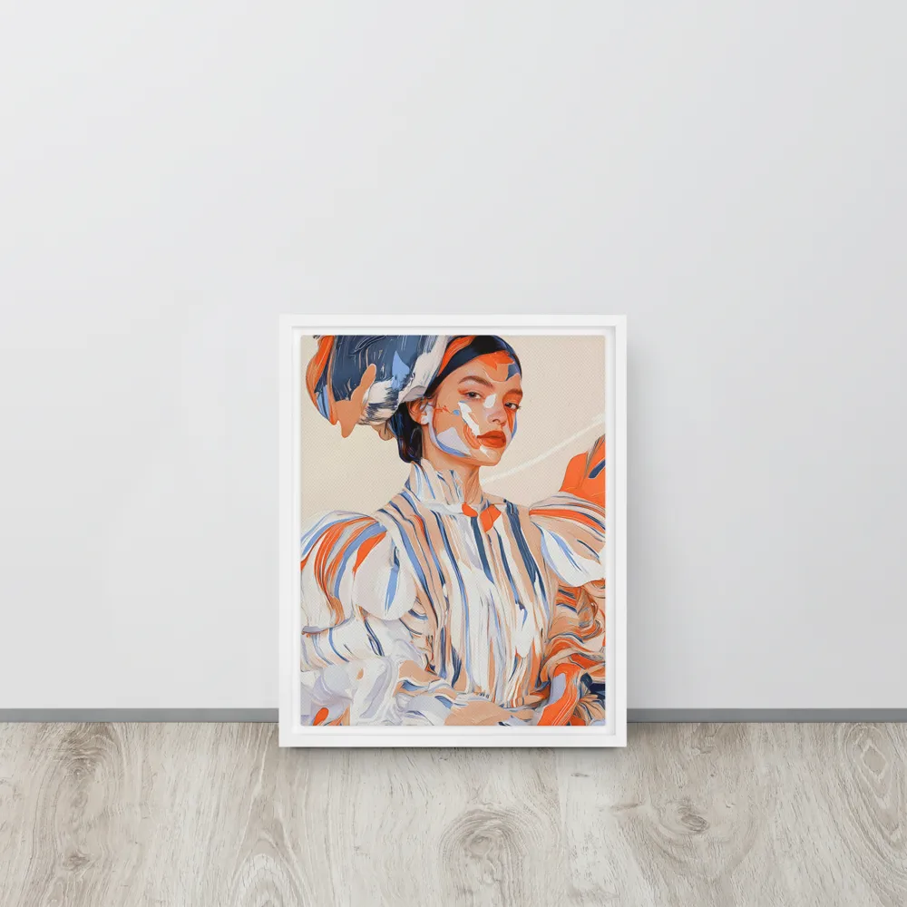 Vibrant Elegance | Canvas with White Frame | 11″×14″