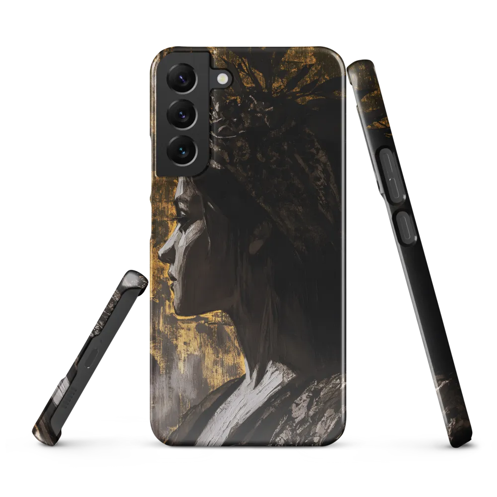 Golden Elegance: A Modern Profile Portrait