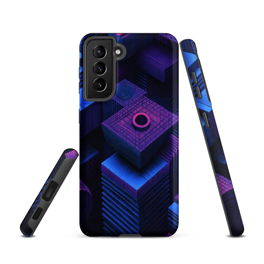 Geometric Dreams in Blue and Purple