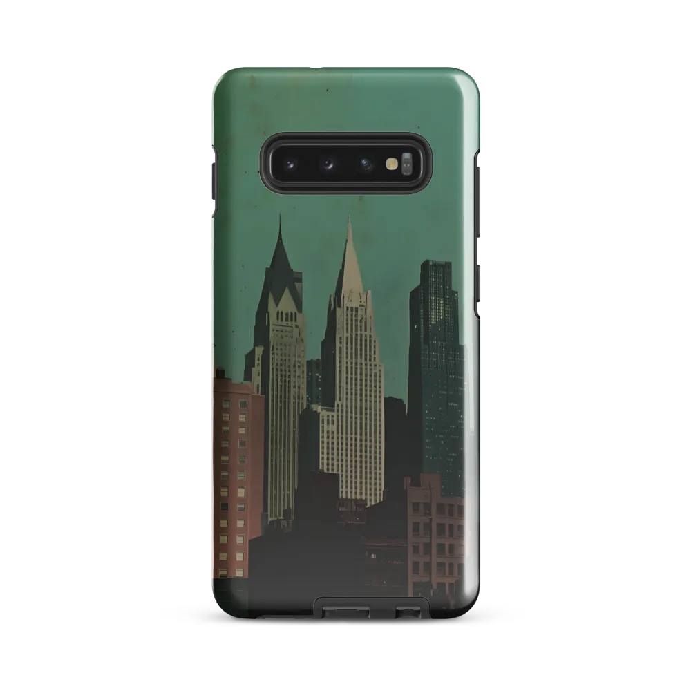 Urban Nostalgia: A Retro Cityscape | Phone Case |  S10 Plus | Tough Case | Glossy