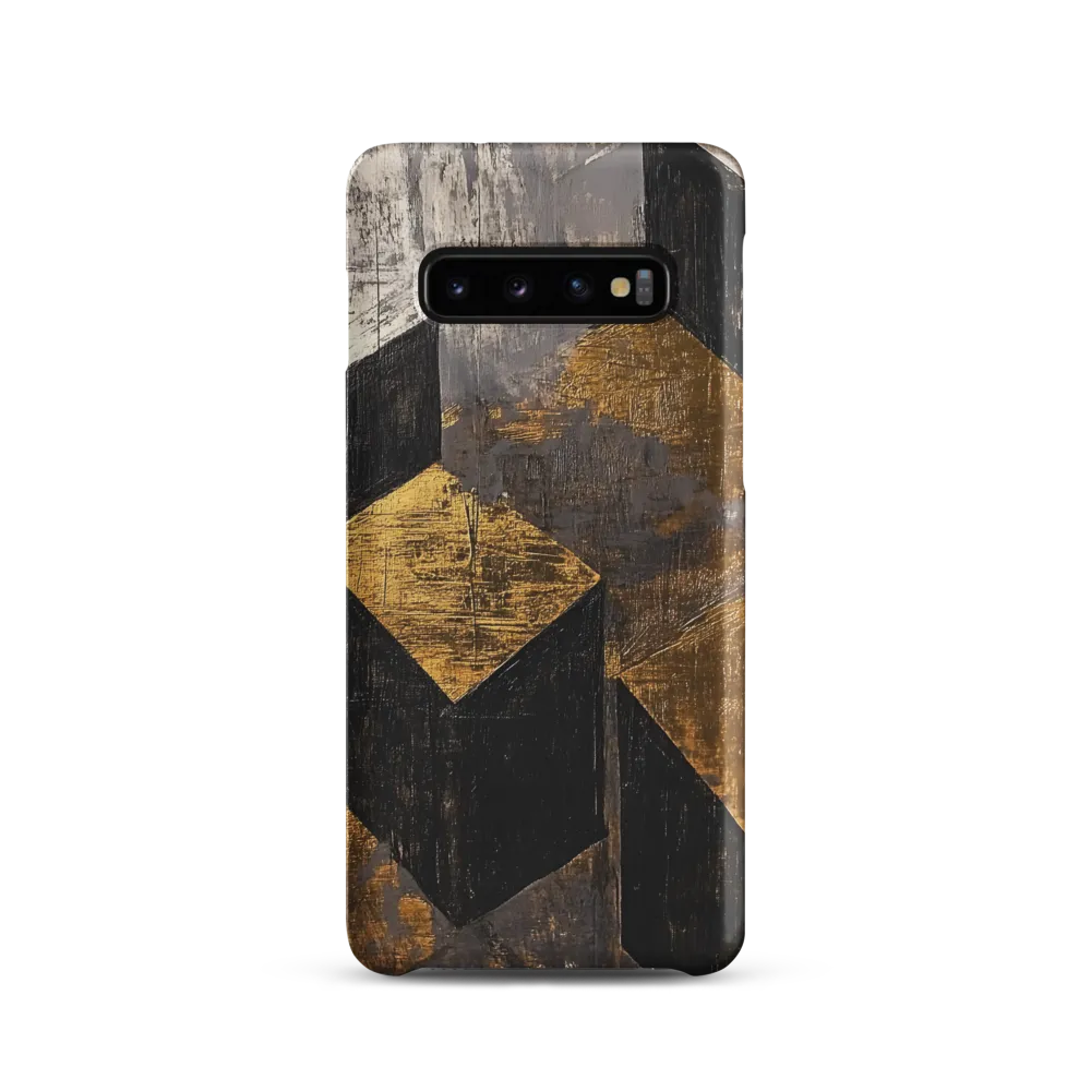Geometric Harmony in Gold and Black | Phone Case |  S10 | Snap Case | Matte