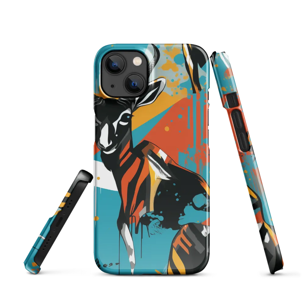 Dynamic Antelope in Vivid Abstract