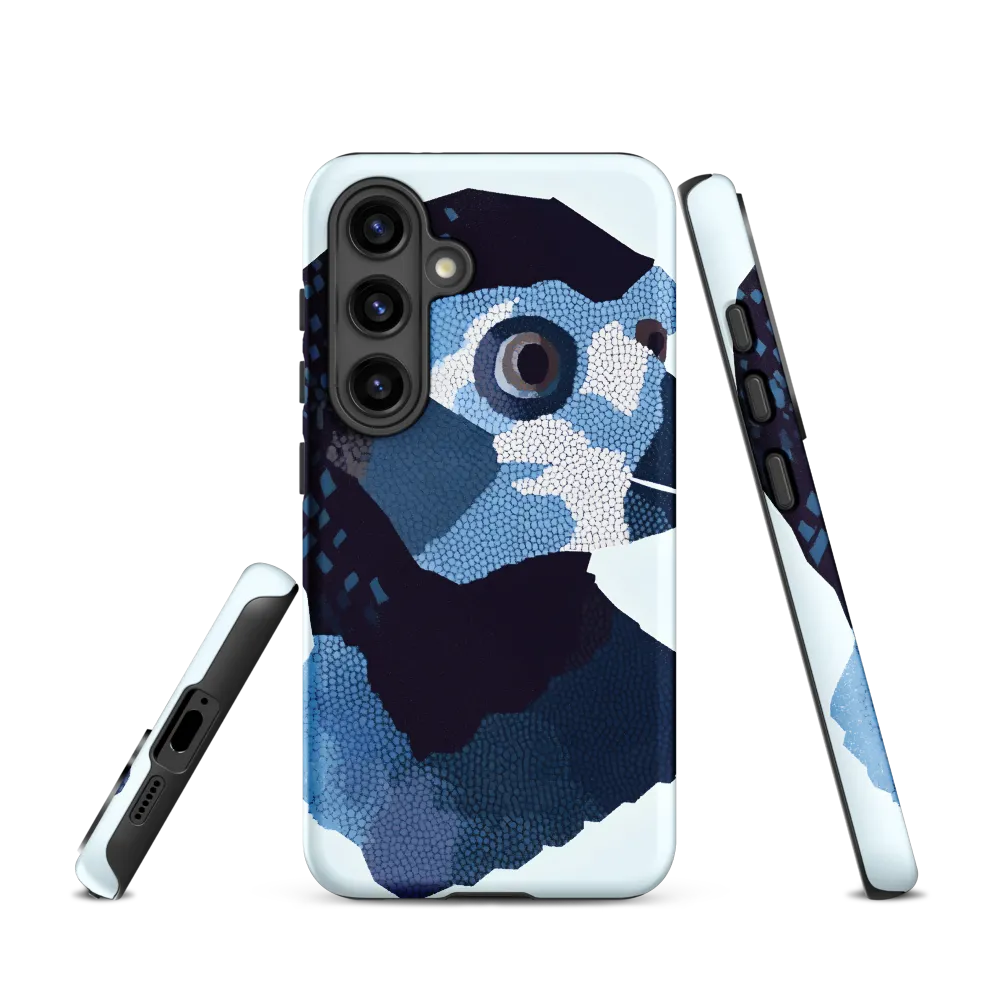 Abstract Avian Portrait in Blue