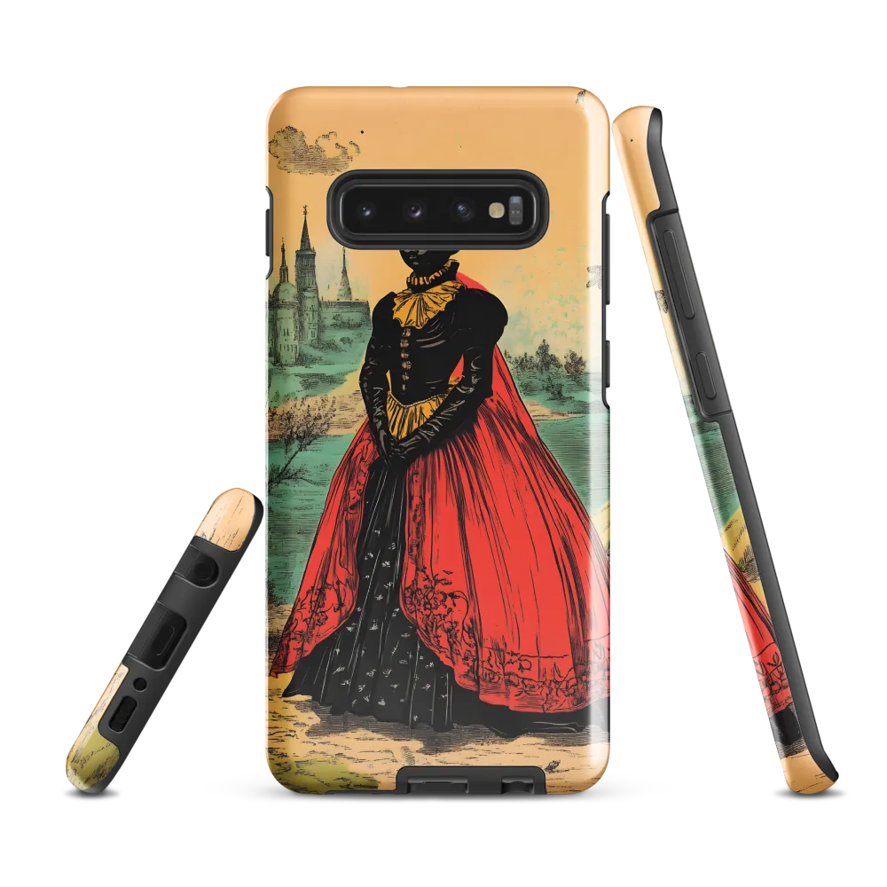 Elegance in Red and Gold | Phone Case |  S10 Plus | Tough Case | Glossy