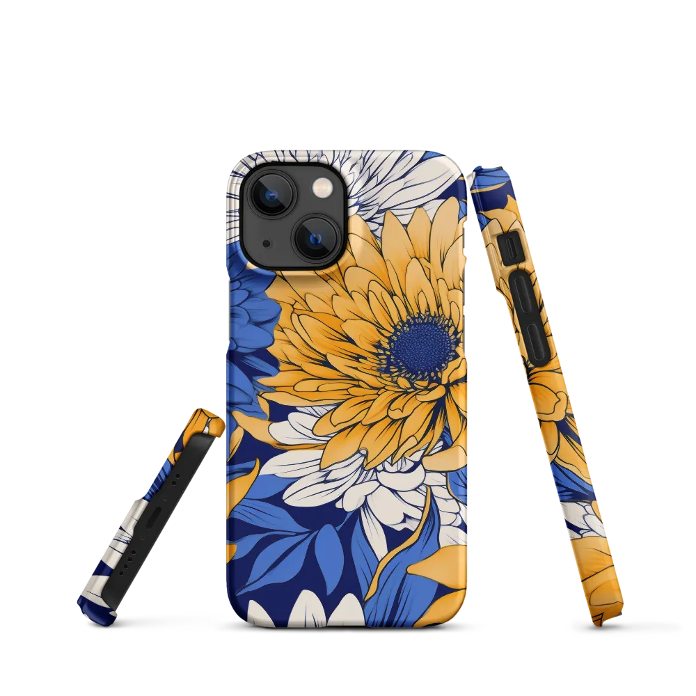 Floral Harmony in Blue and Yellow